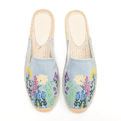 Women's Wildflower Embroidered Espadrille Mules | Casual Summer Flats