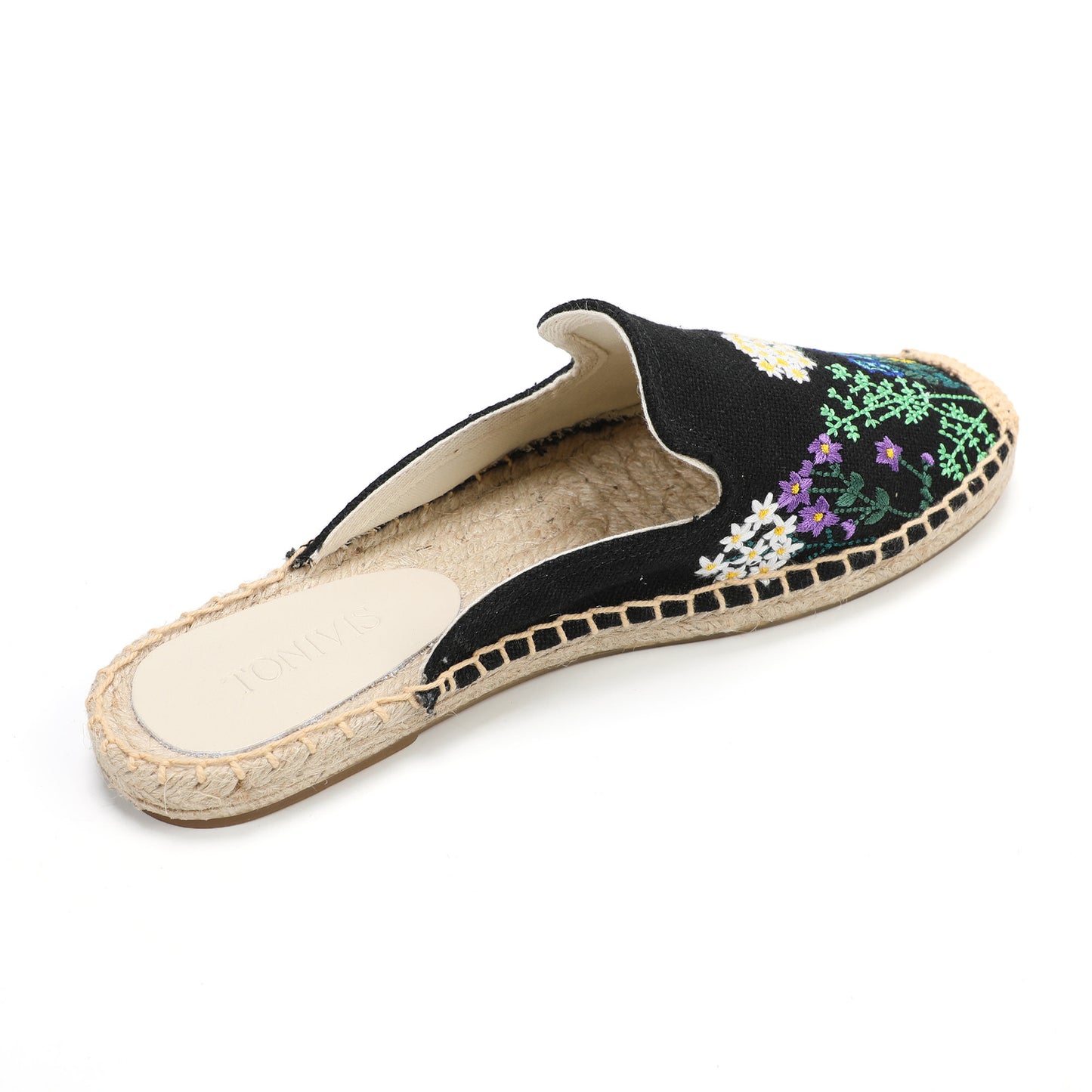 Women's Wildflower Embroidered Espadrille Mules | Casual Summer Flats