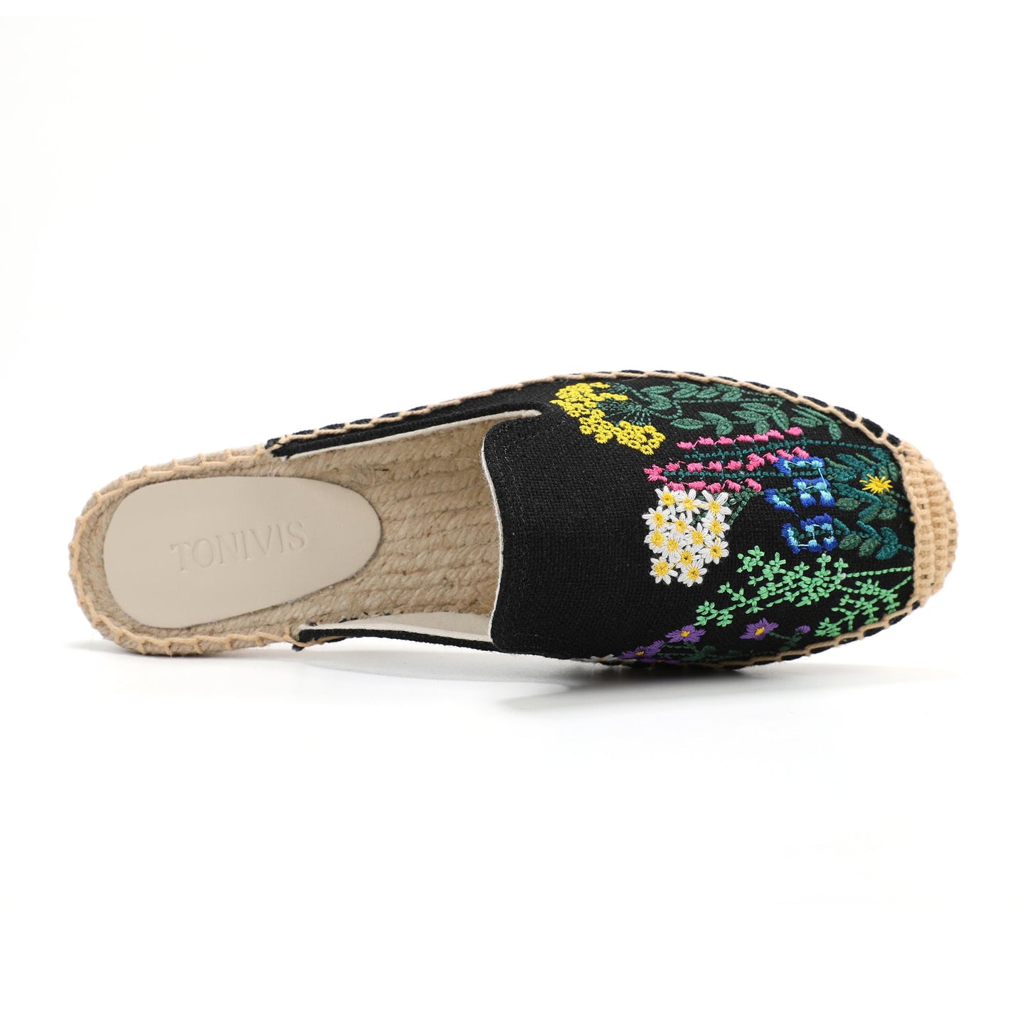 Women's Wildflower Embroidered Espadrille Mules | Casual Summer Flats