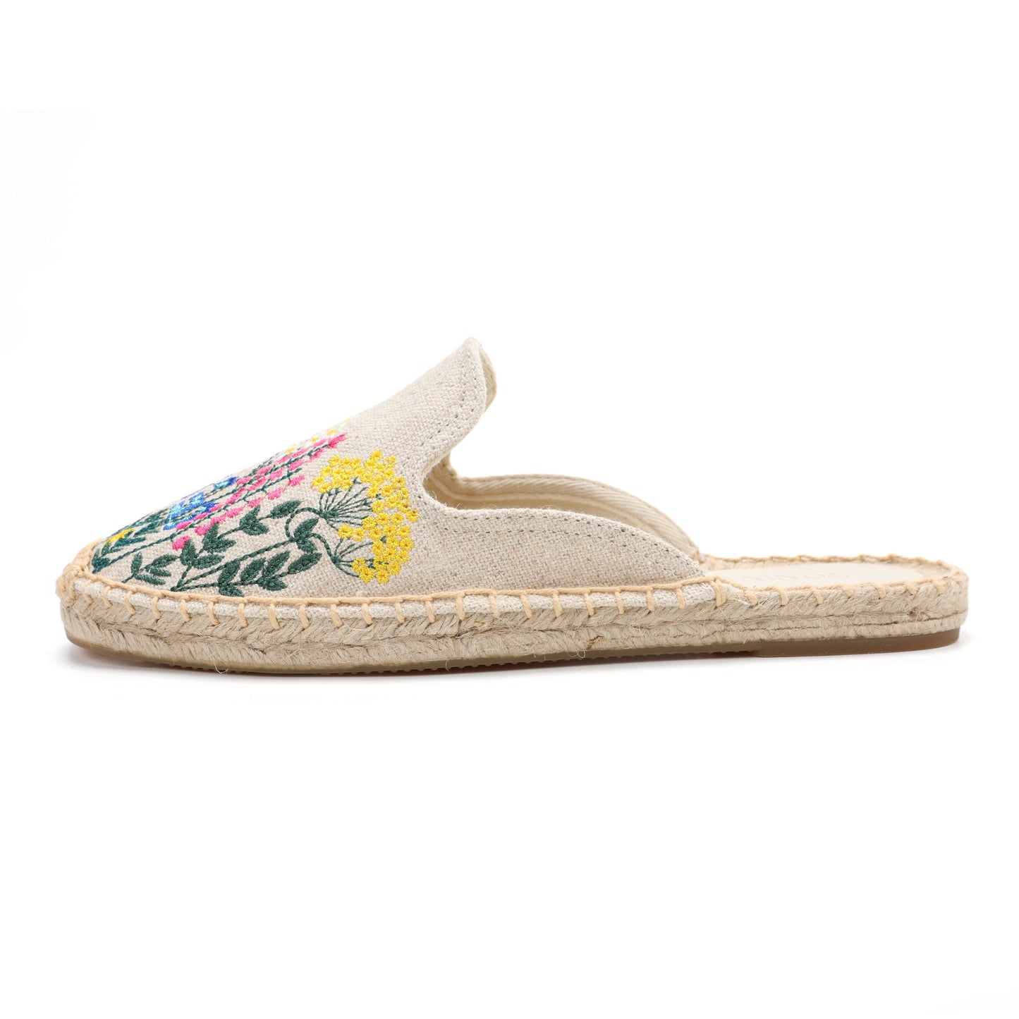 Women's Wildflower Embroidered Espadrille Mules | Casual Summer Flats