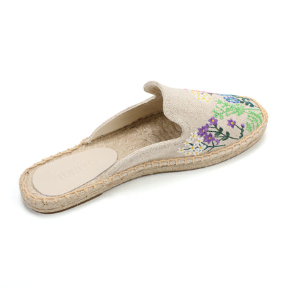 Women's Wildflower Embroidered Espadrille Mules | Casual Summer Flats