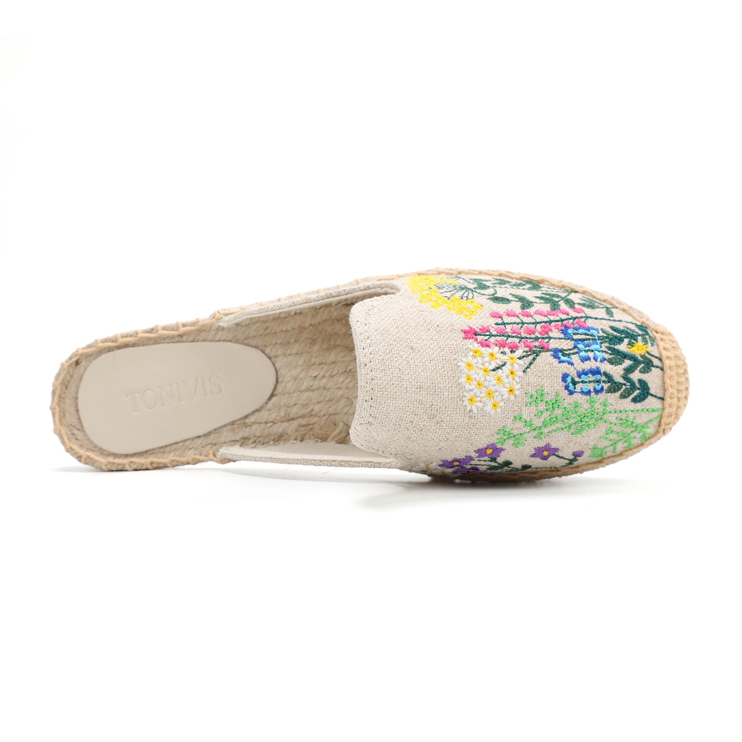 Women's Wildflower Embroidered Espadrille Mules | Casual Summer Flats