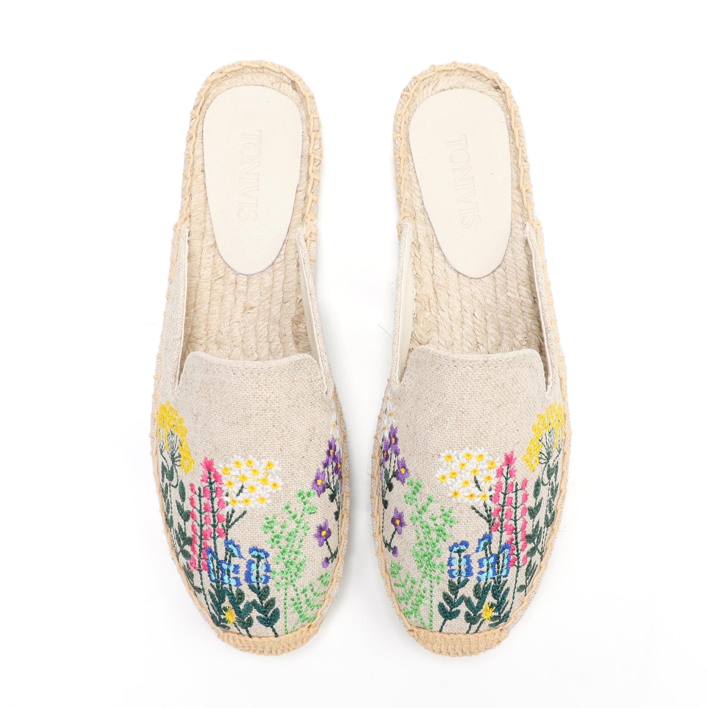 Women's Wildflower Embroidered Espadrille Mules | Casual Summer Flats