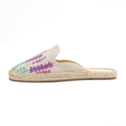Women's Wildflower Embroidered Espadrille Mules | Casual Summer Flats