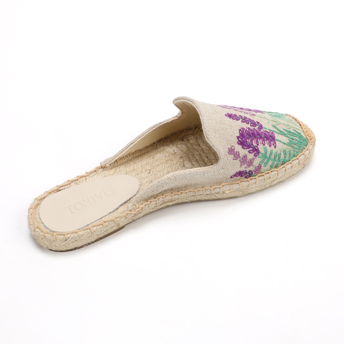 Women's Wildflower Embroidered Espadrille Mules | Casual Summer Flats