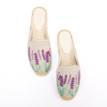 Women's Wildflower Embroidered Espadrille Mules | Casual Summer Flats