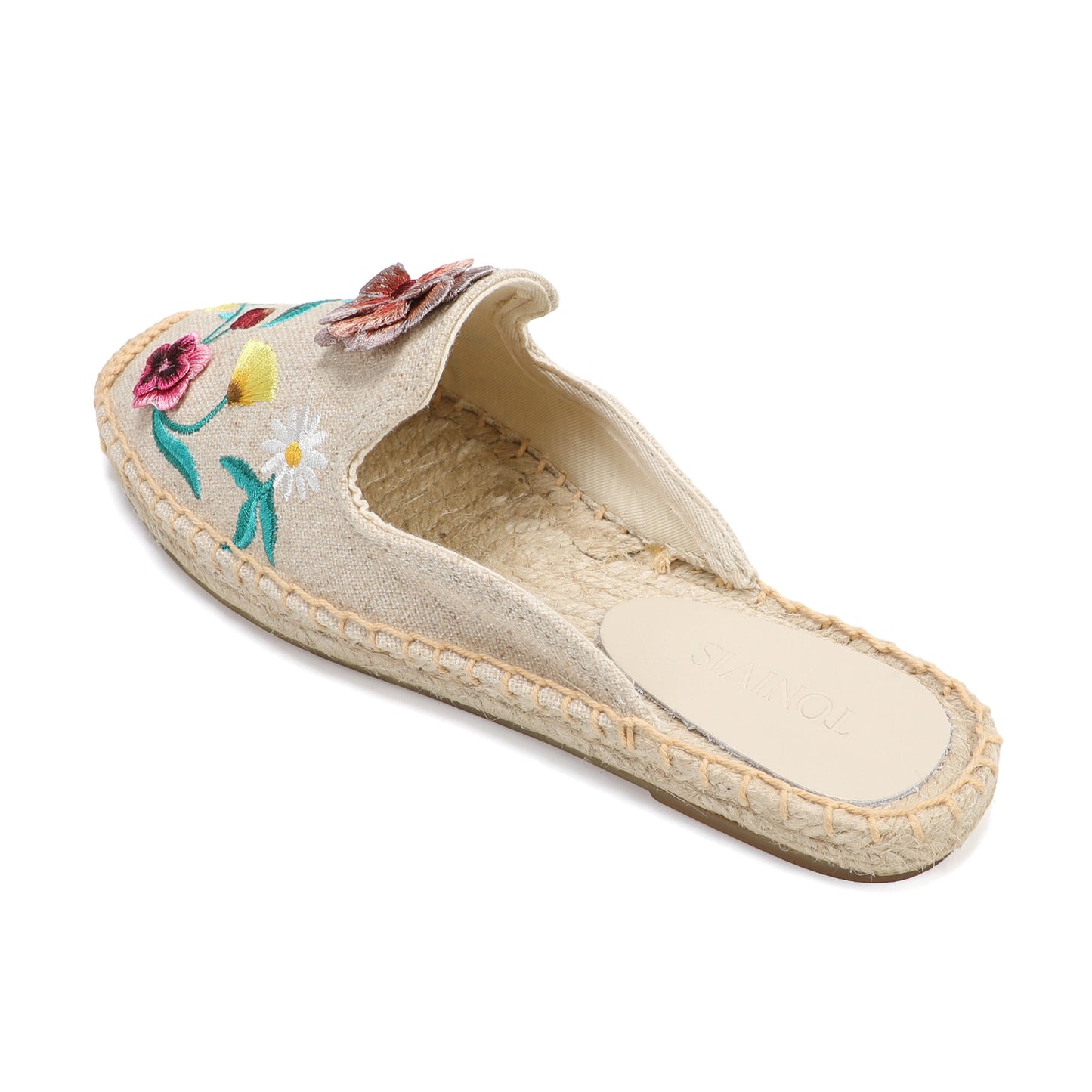 Women's Wildflower Embroidered Espadrille Mules | Casual Summer Flats