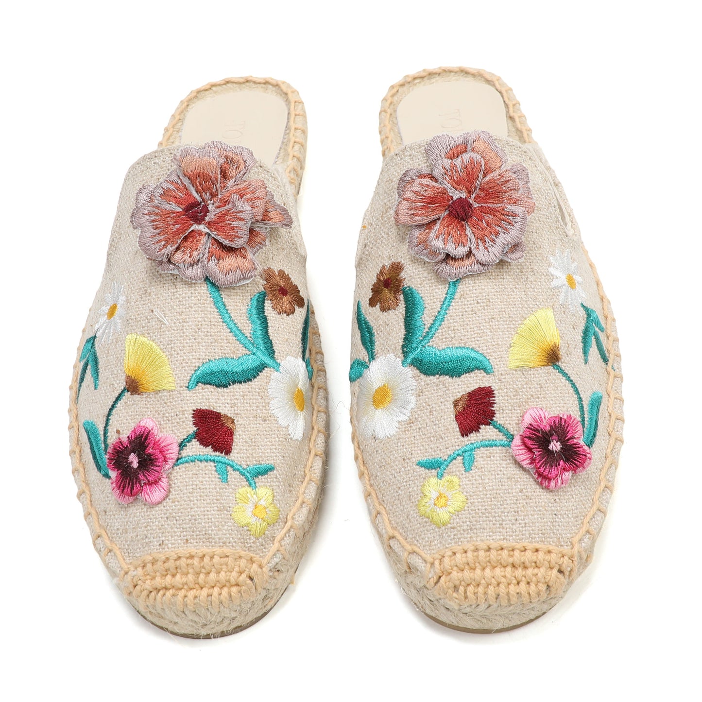 Women's Wildflower Embroidered Espadrille Mules | Casual Summer Flats