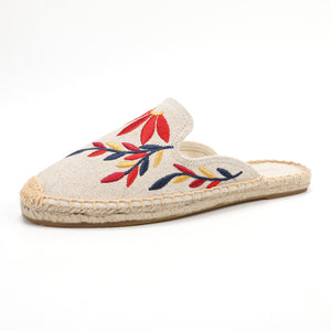 Beige Floral Embroidery