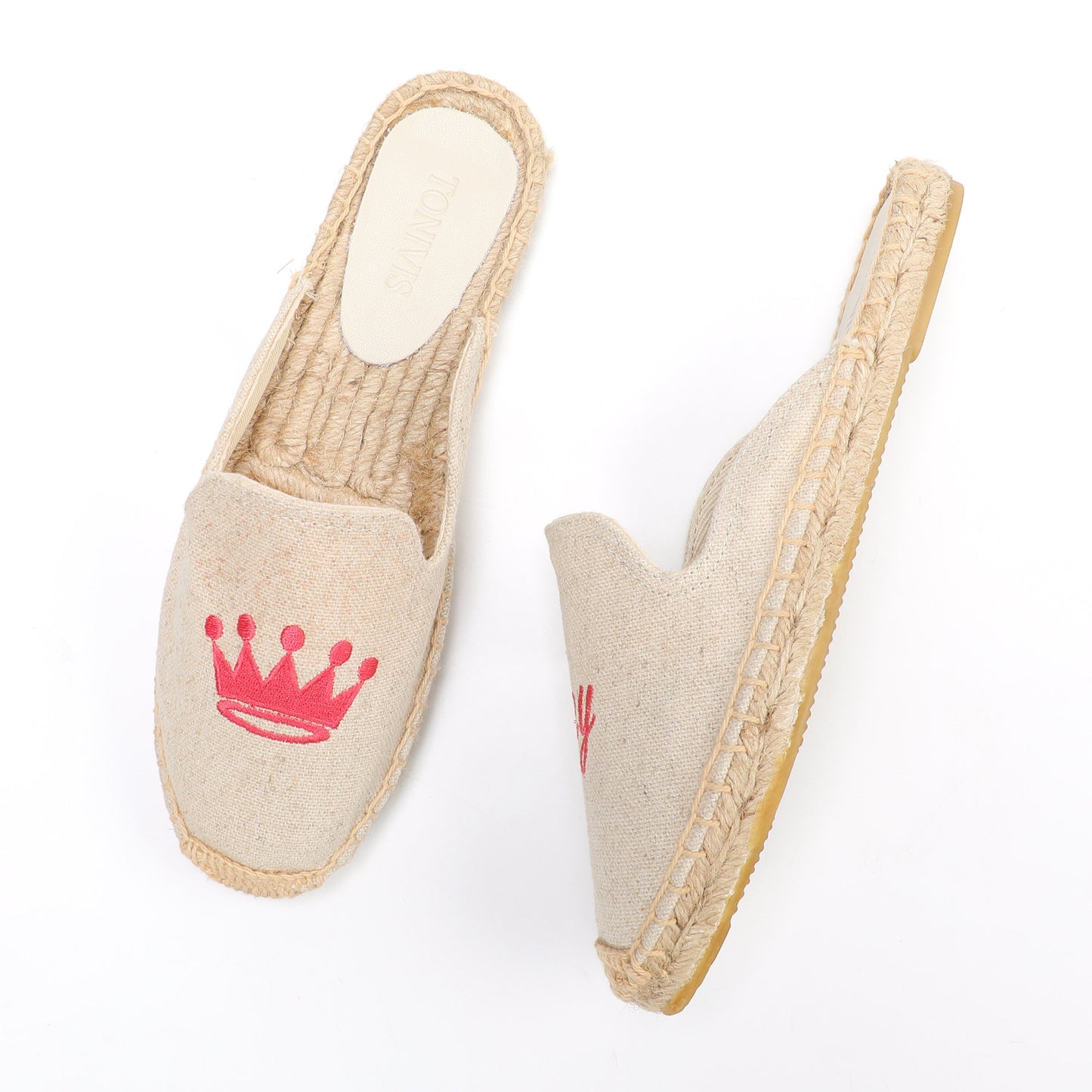 Playful Embroidered Espadrille Mules for Women | TONIVIS