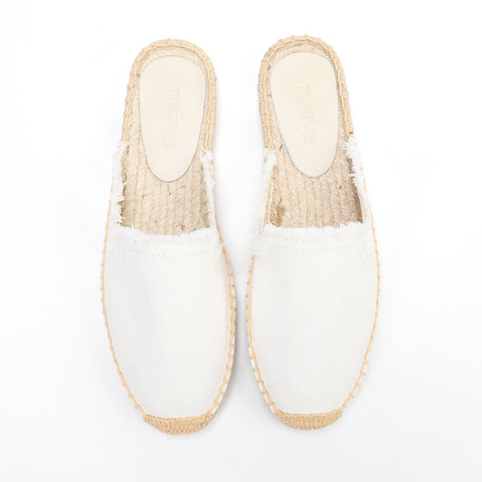 Women's Wool & Denim Espadrille Mules — sole detail