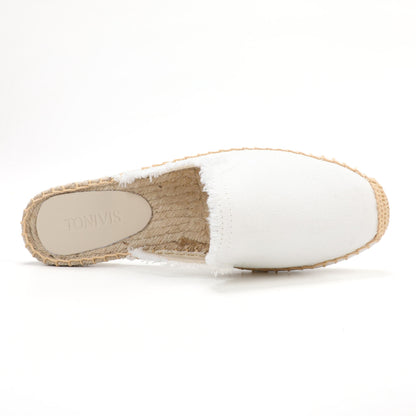 Women's Wool & Denim Espadrille Mules