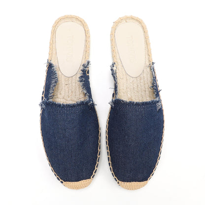 Women's Wool & Denim Espadrille Mules