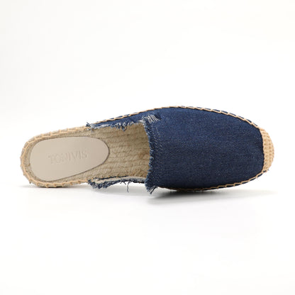 Women's Wool & Denim Espadrille Mules