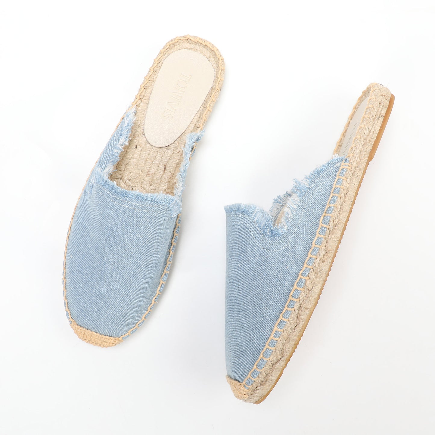 Women's Wool & Denim Espadrille Mules