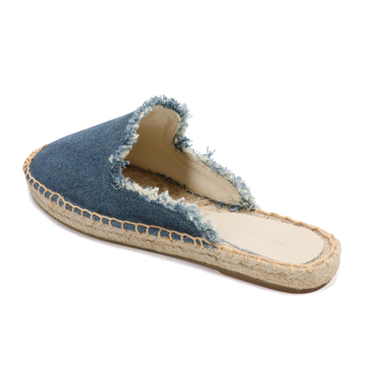 Women's Wool & Denim Espadrille Mules