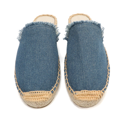 Women's Wool & Denim Espadrille Mules