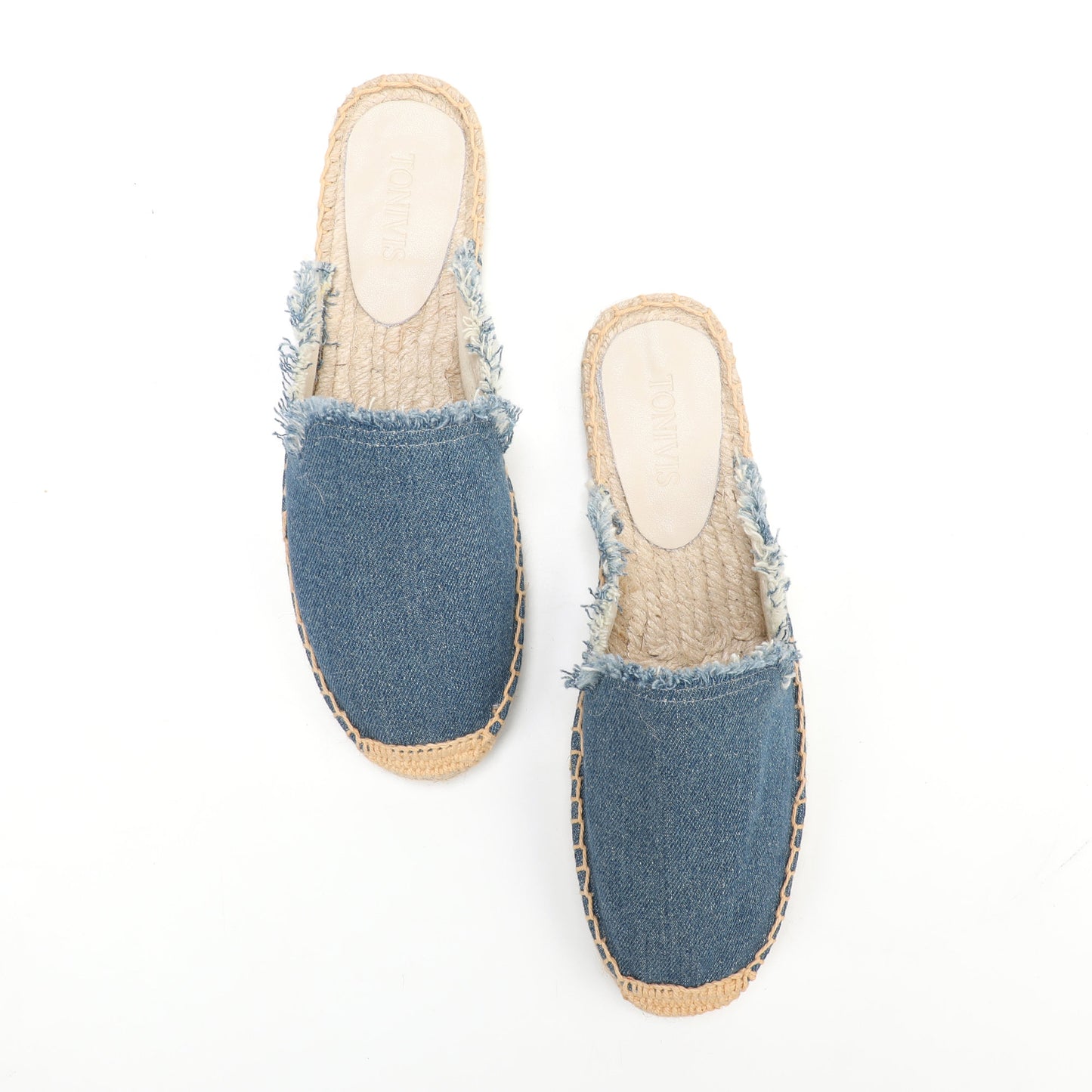 Women's Wool & Denim Espadrille Mules