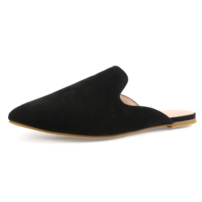 Leopard Print Pointed Toe Mules for Women – Chic Slip-On Flats