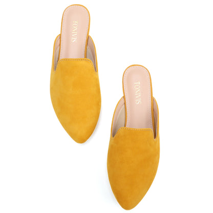 Leopard Print Pointed Toe Mules for Women – Chic Slip-On Flats