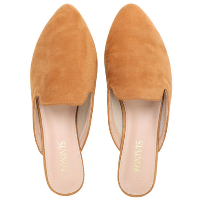Leopard Print Pointed Toe Mules for Women – Chic Slip-On Flats