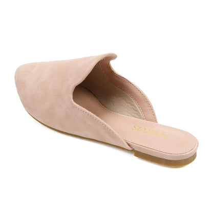 Leopard Print Pointed Toe Mules for Women – Chic Slip-On Flats