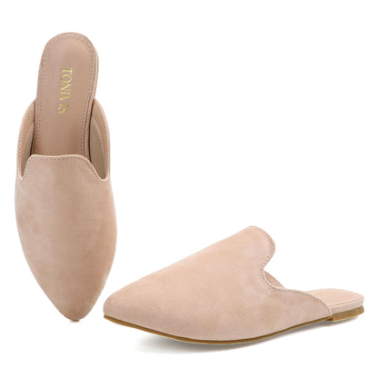 Leopard Print Pointed Toe Mules for Women – Chic Slip-On Flats